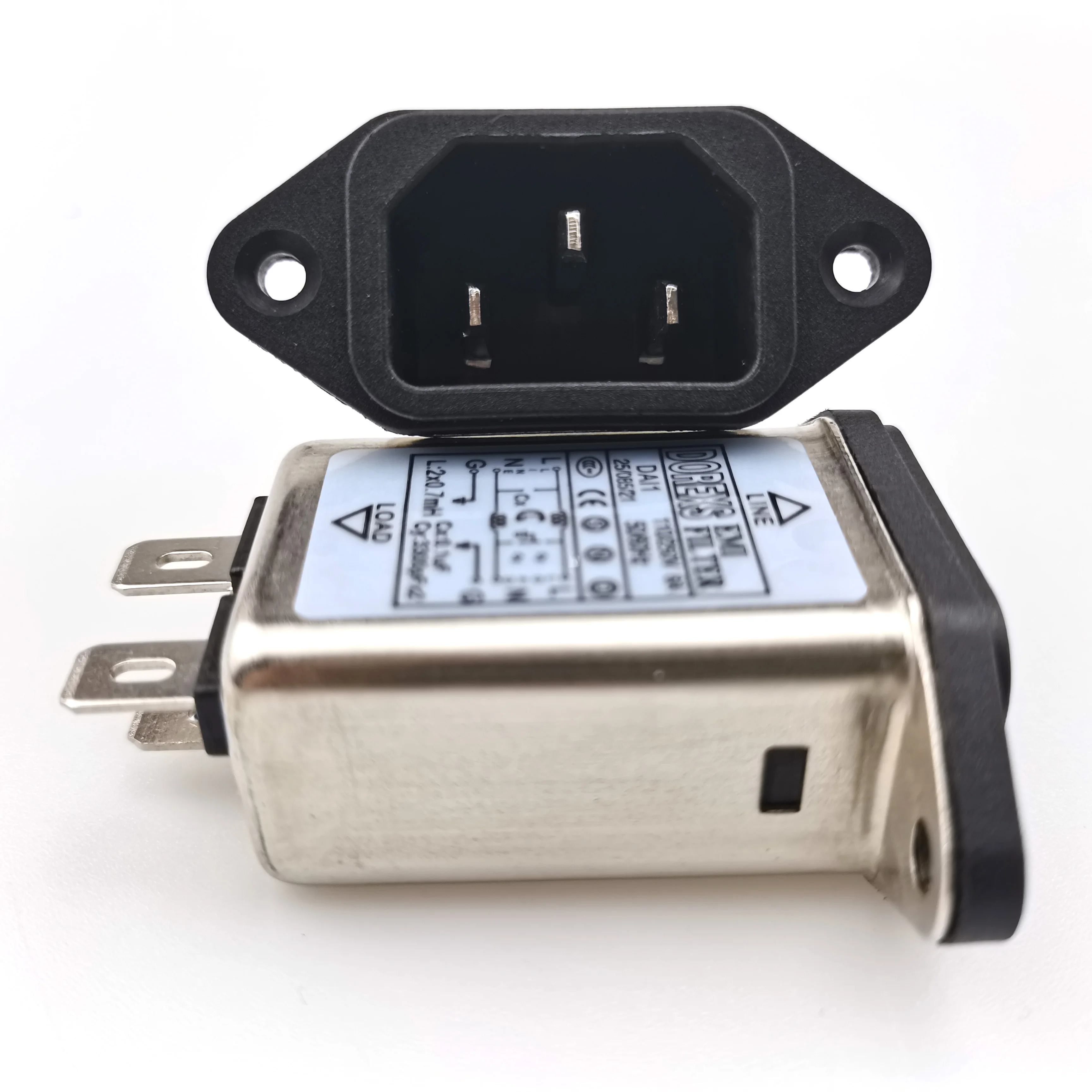 EMI Single phase ac power line filter plug type