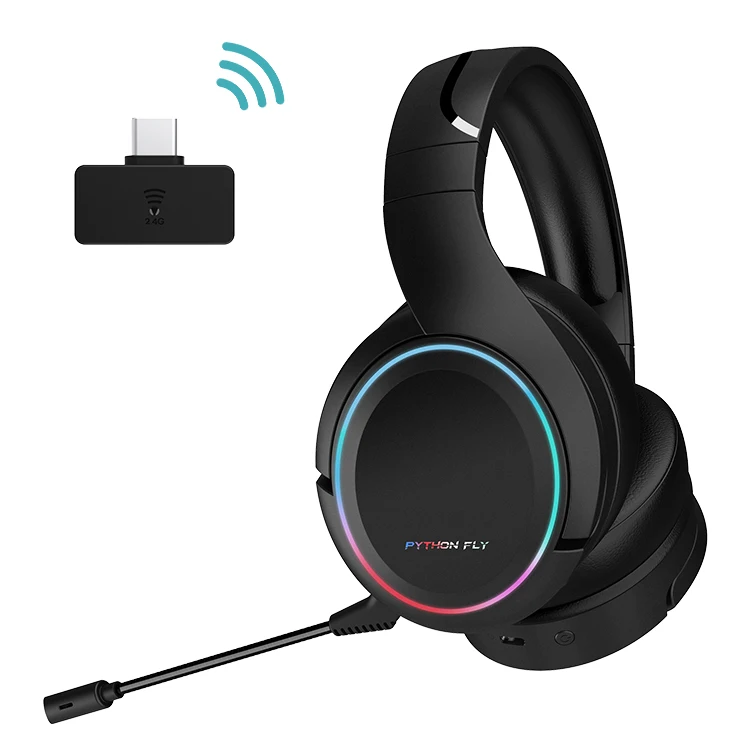 Новый дизайн бесплатная доставка OEM Rgb 7 1 стерео 2 4 ГГц Беспроводные наушники стильные игровая гарнитура с микрофоном для Ps4 ПК