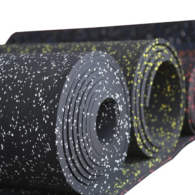 Waterpoof High Duty 8mm Gym Rubber Flooring Roll 1/4 Inch White