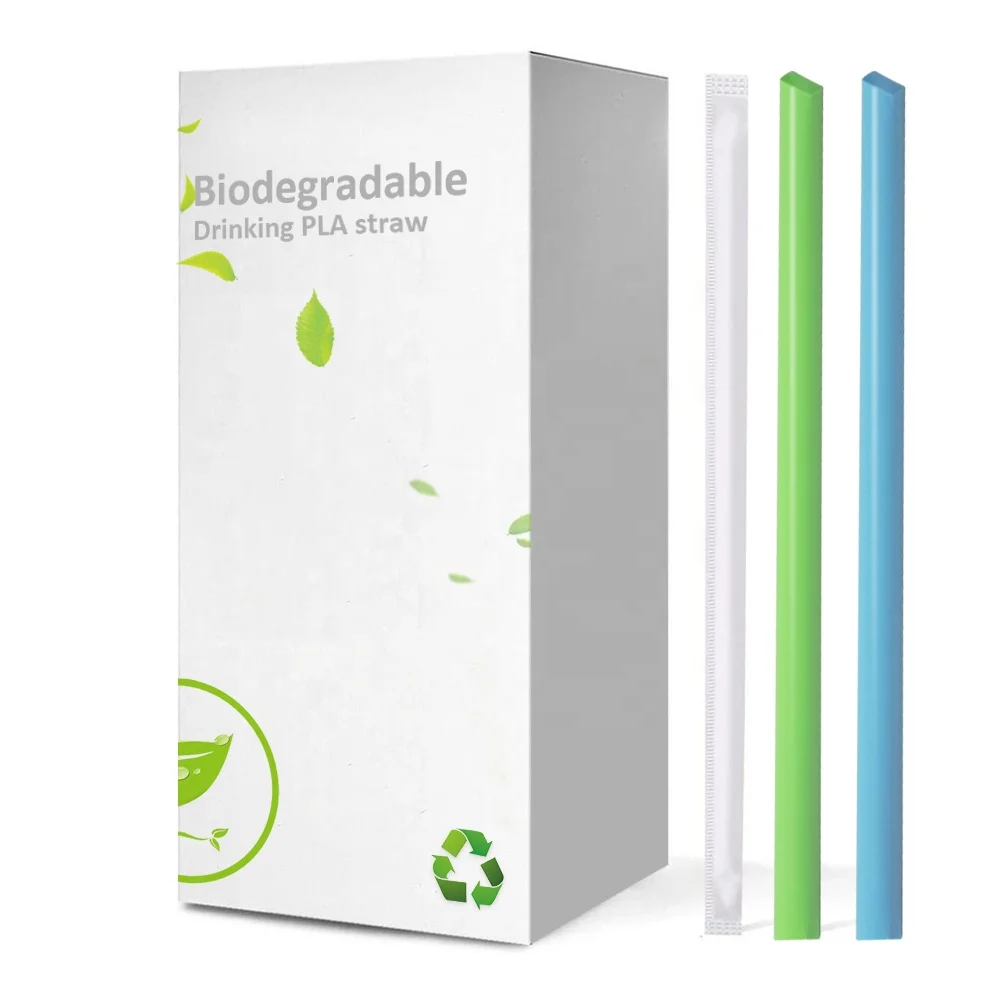 High Quality Eco Biodegradable 10 Inch Pla Straw Customized Drinking Straw Eco Friendly Pla Straws
