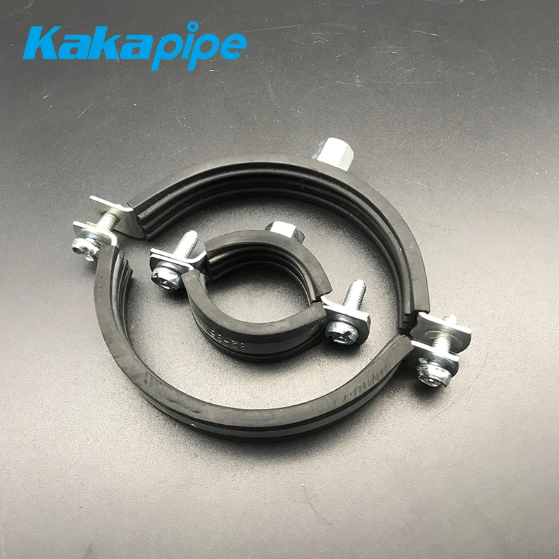 Manufacture Supplier m8 m10 epdm Rubber Pipe Clamps with Two Sides