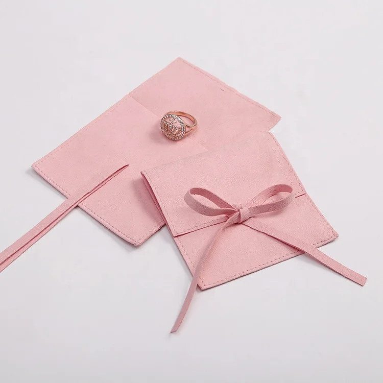 
Wholesale Fashion 6x6cm Pink Jewelry Gift Pouches Customized Luxury Jewelry Bag Drawstring Packaging Pouch 
