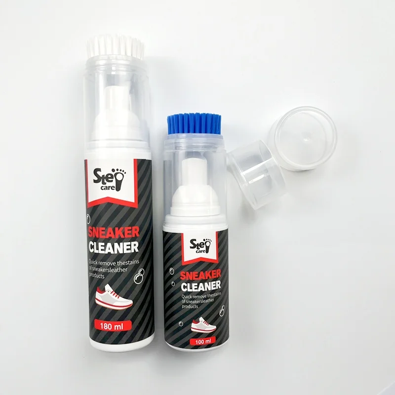High Quality Shoe Care Kit 100ml and 180ml sports shoe Cleaning Kit with brush head