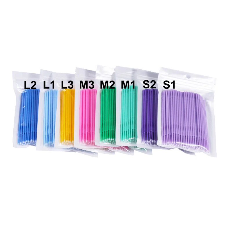 100 pcs Micro Applicator Cotton Swabs Eyelash Extension Tools  Lashes Extension Tools Cotton Buds