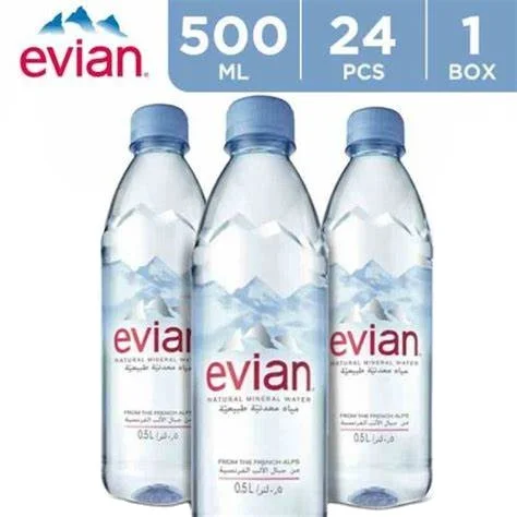 Натуральная минеральная вода Evian 4x750 мл для экспорта