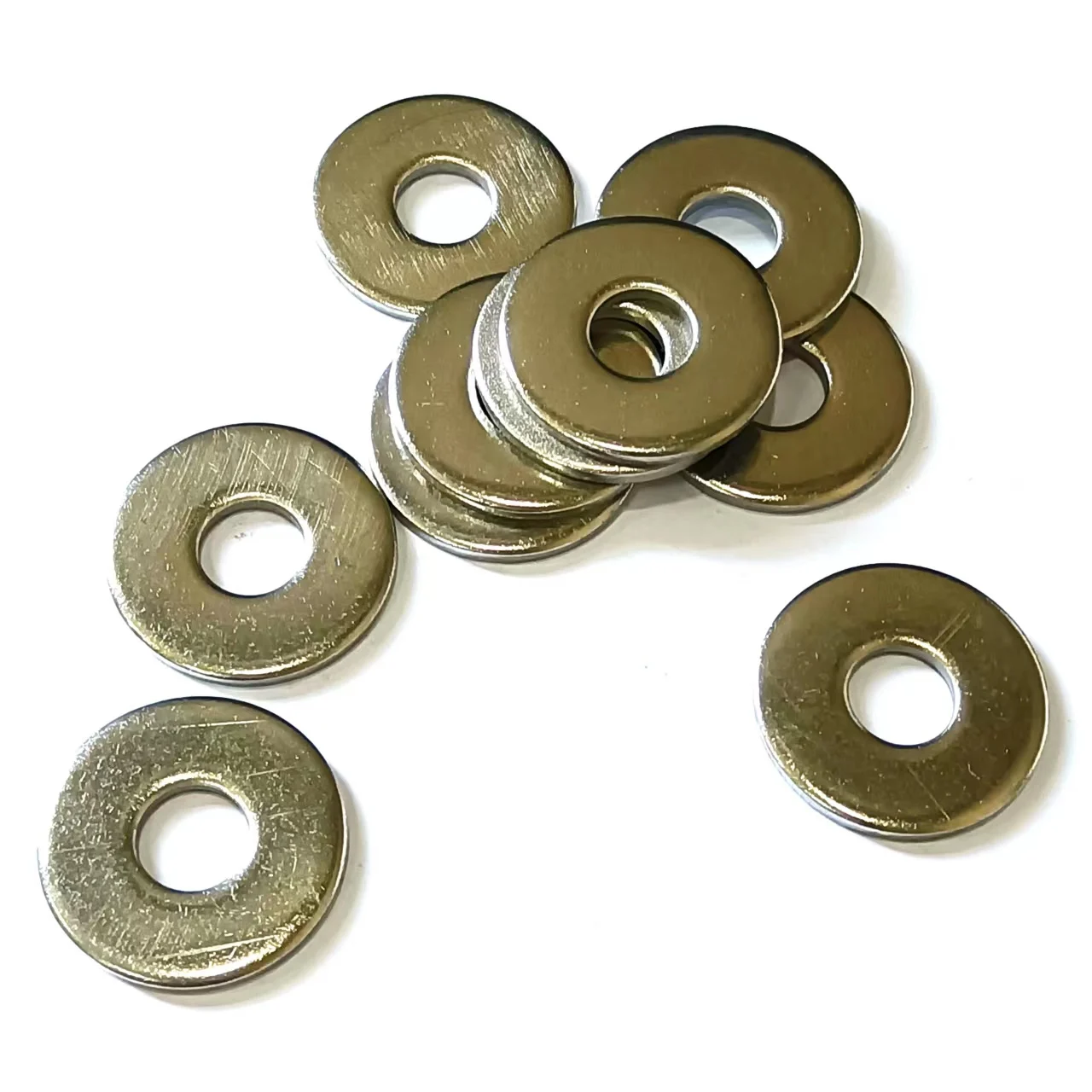 Reliable high quality different sizes low weight stainless steel 304/316 plain or silvery round circle ring DIN125 Flat washer