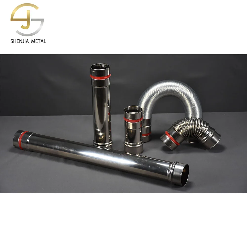 Stainless steel single-layer exhaust pipe water heater chimney advanced anti-shedding function 60mm household extension pipe