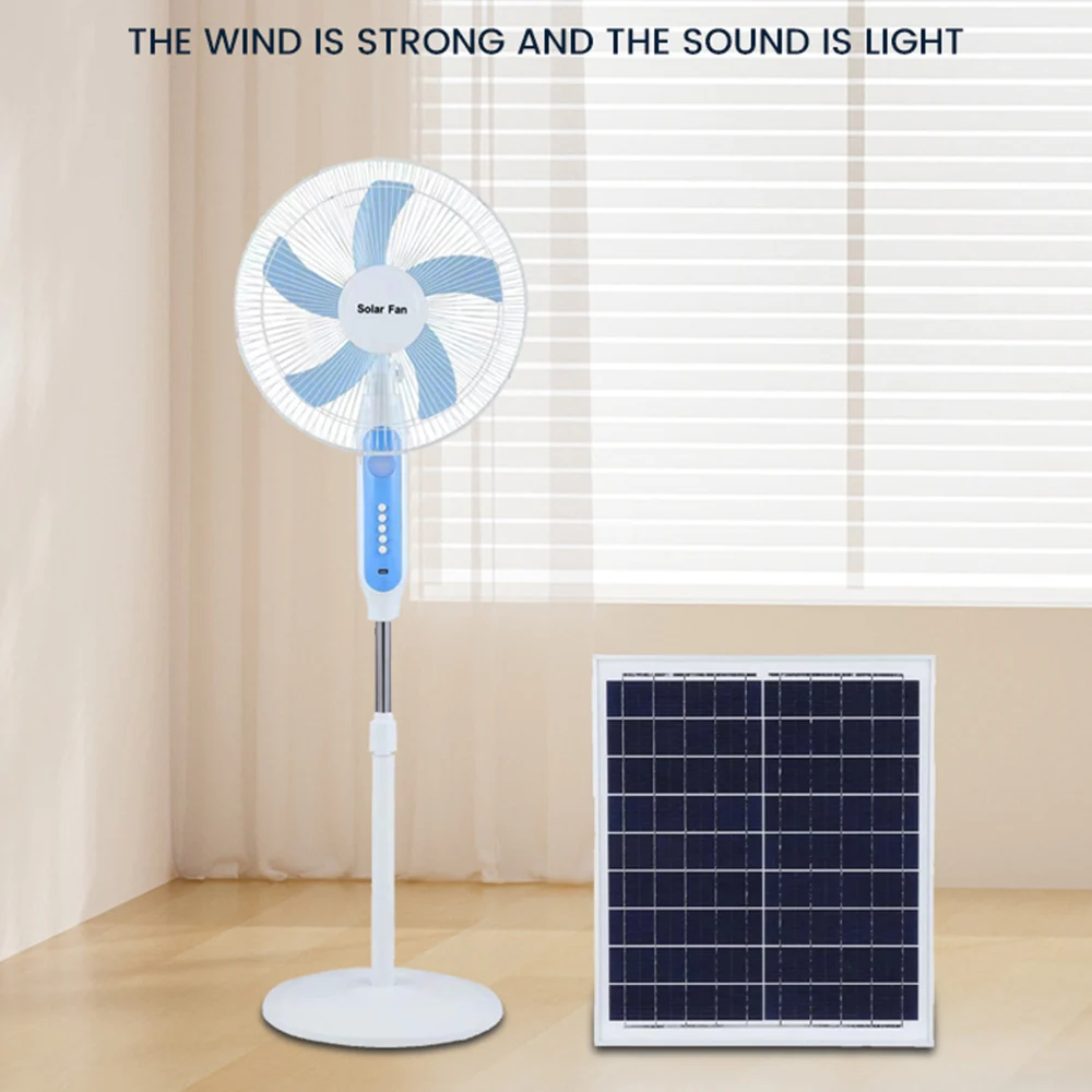 Best seller High speed battery operated DC5V solar powered table rechargeable fan with mobile phone remote control