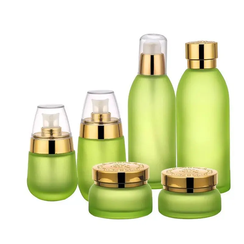 Customized cosmetic glass bottles  Spray pump bottle cream jar  Customized cosmetic packaging