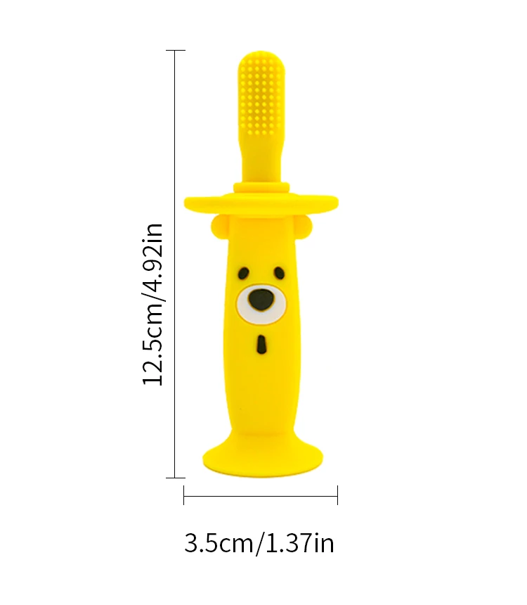 Baby silicone toothbrush bone conduction music training Teether soft bristle baby electric baby toothbrush