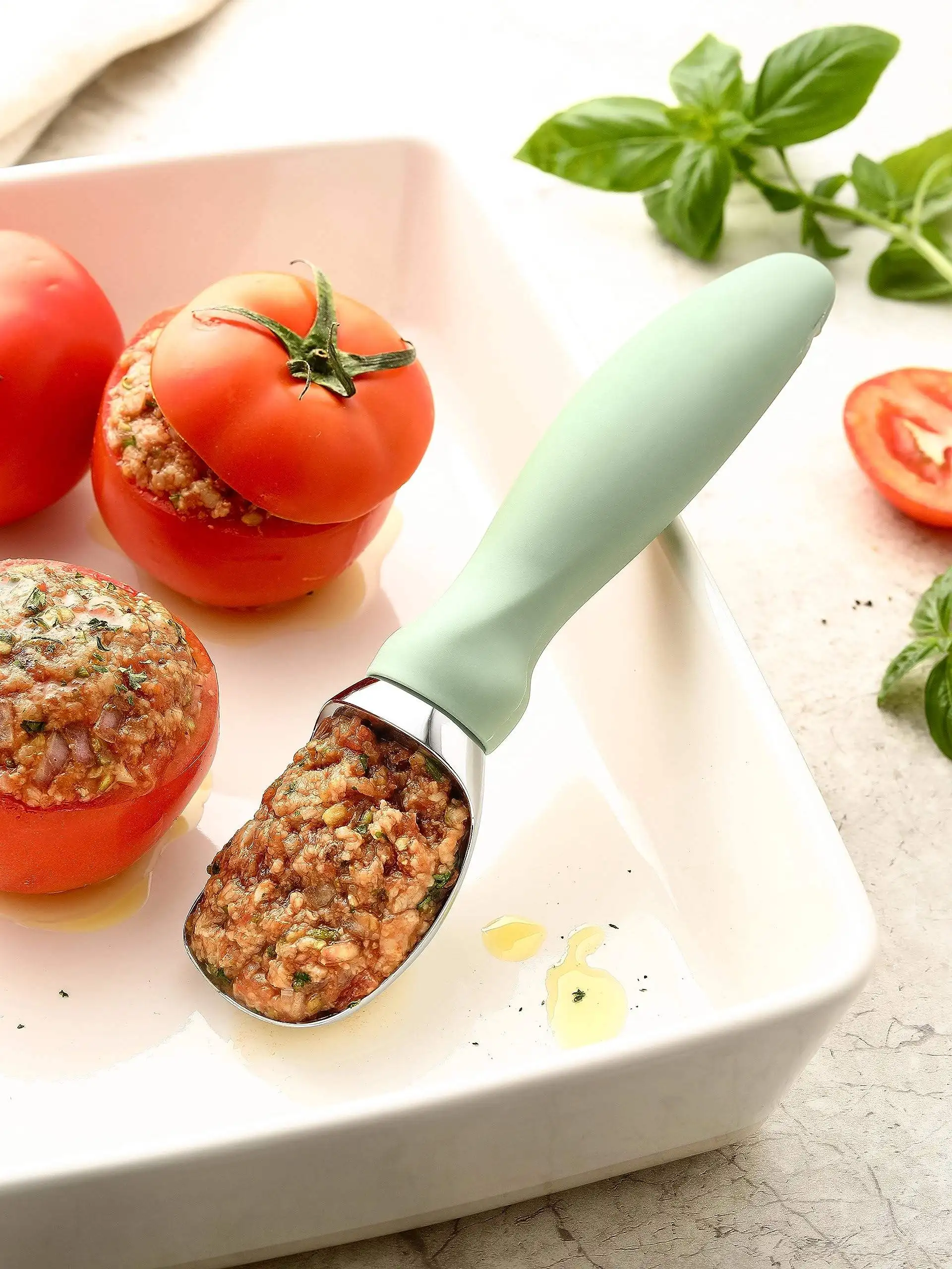 Simple Style Zinc Alloy Ice Cream Scooper Ice Cream Scoop kitchen gadget ice cream scoops with Soft Handle