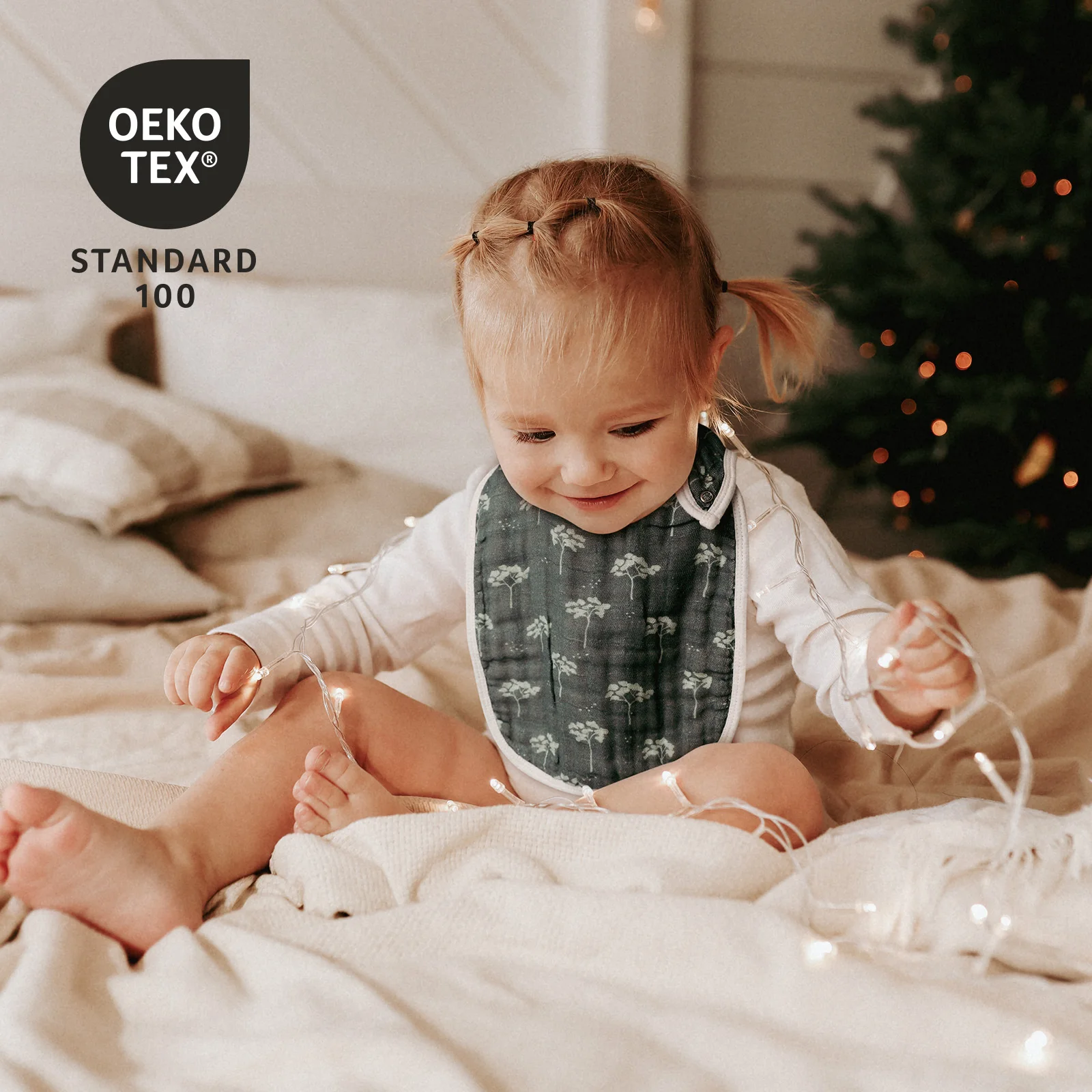 3 Pack Organic Baby Bibs for Girls & Boys Teething Drool Bib OEKO TEX Baby Bandana Bibs for Infant