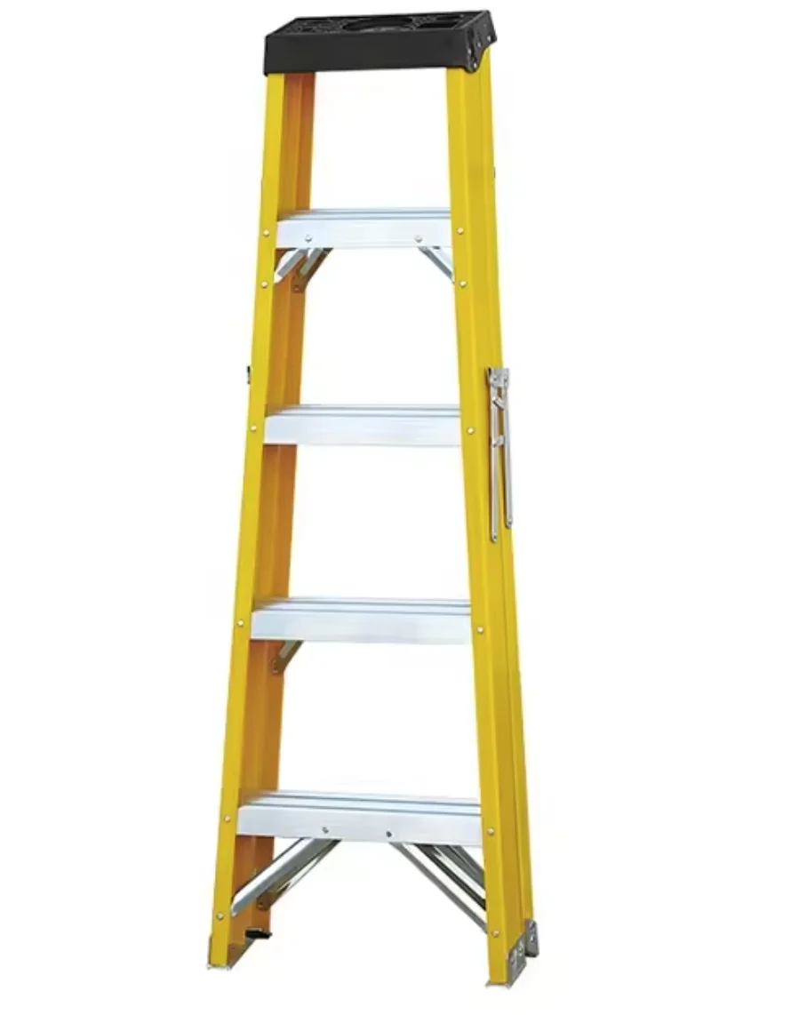 High strength FRP step Folding Herringbone Ladder Household Outdoor Multipurpose Fiberglass Non-slip Ladder