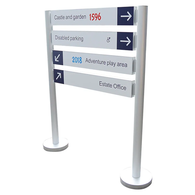 Pylon freestanding signage in street signage outdoor side decorate attractive directional and wayfining sign