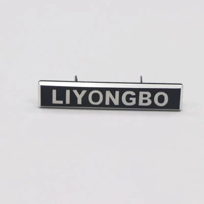 Clothing Brand Design Custom Logo Metal Labels Name Plate Engraved for Garment Accessories
