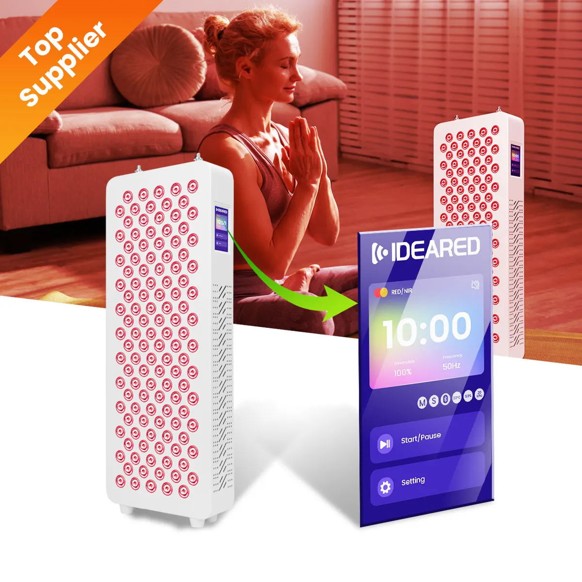 2022 Спорт восстановление половина тела инфракрасное устройство фотодинамической терапии машина 660nm 850nm красный терапии светодиодная осветительная панель