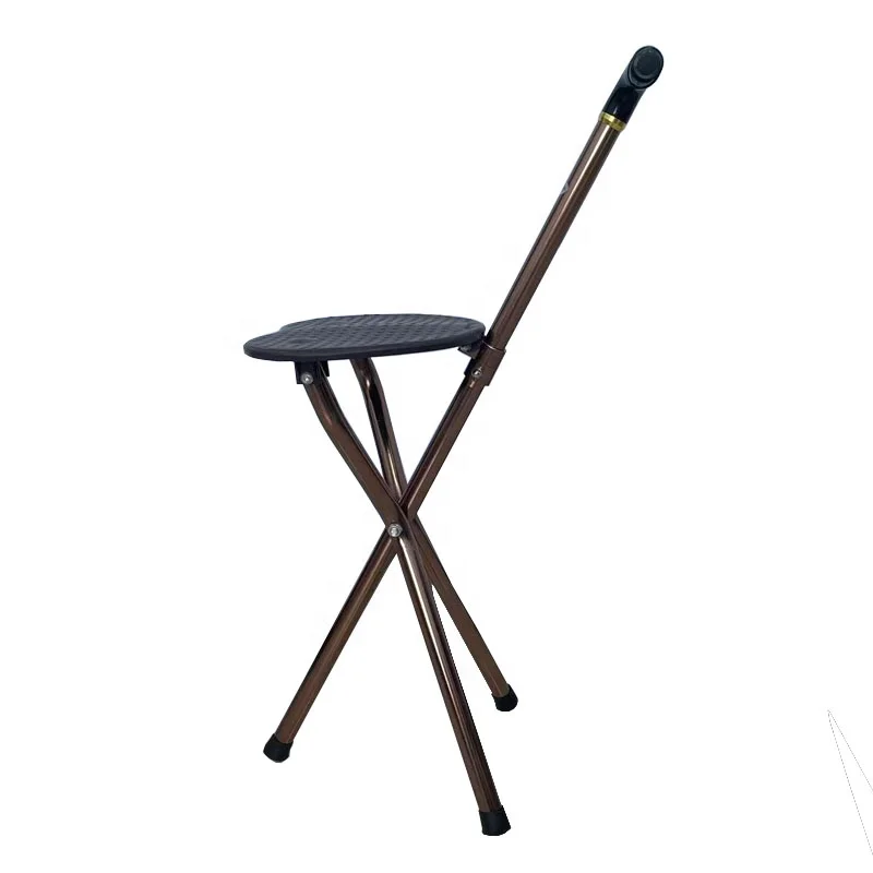 Hospital alloy walking stick foldable walking stick for the elderly with seat cane with lighting