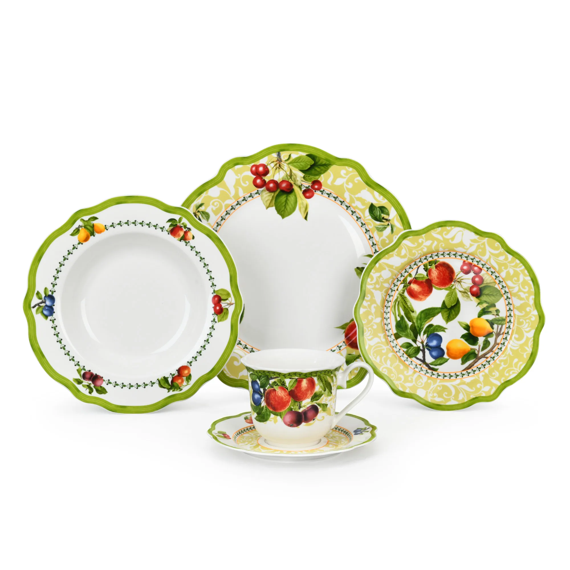 Inglaze Посуда Из Фруктового фарфора керамические тарелки кружка посуда наборы