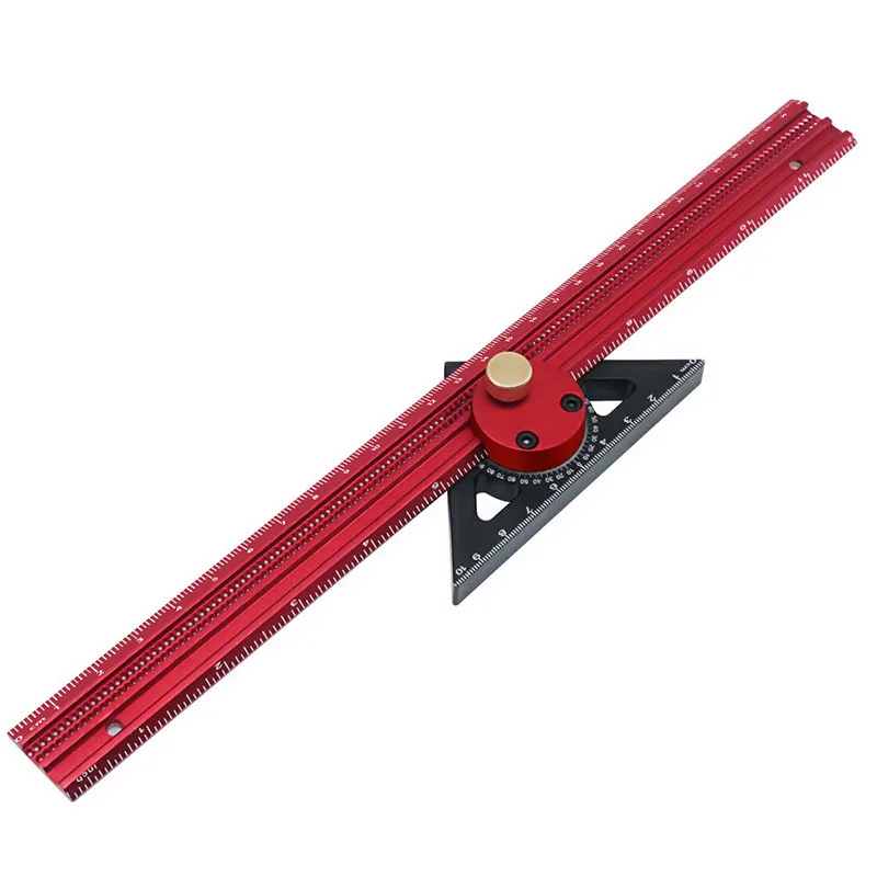 High-precision Scale Ruler Carpentry line Ruler Woodworking Scribing Mark Line 300mm Gauge Carpenter Measuring Tool
