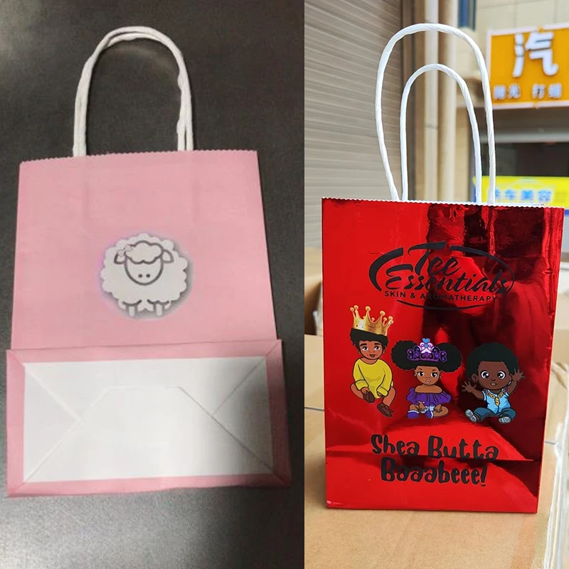 Giant Matte Euro Tote White Paper Bag Ribbon Handle Eurototes shopping luxury retail hard brown white stamping gold foil logo