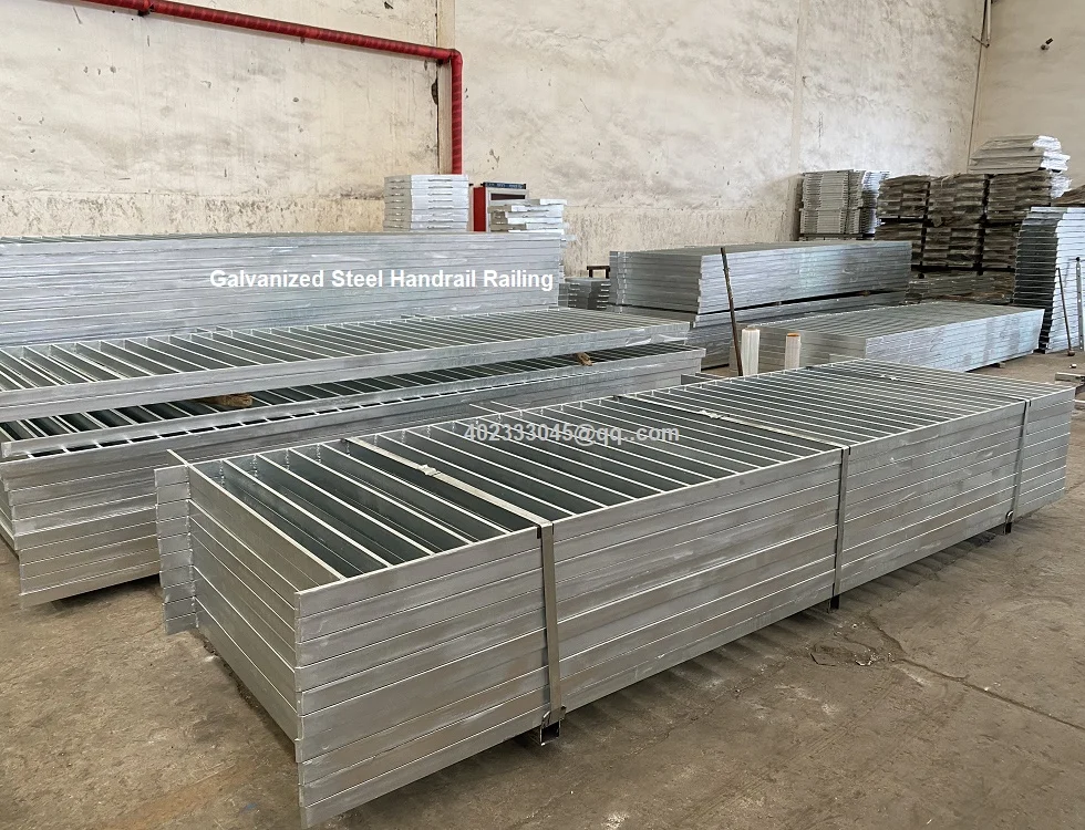 Outdoor galvanized stainless steel balustrade stair handrail railing