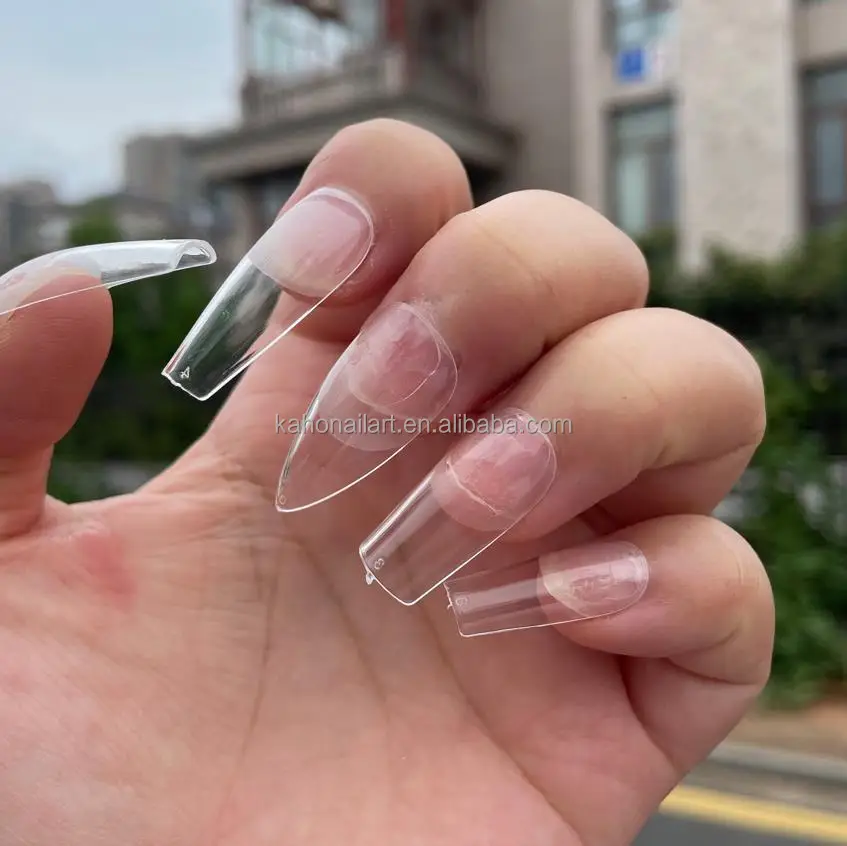 Wholesale Soft Gel Tips False Nail Tips Long Square Full Cover Coffin Stiletto False Manicure Nail Art Press On Nails