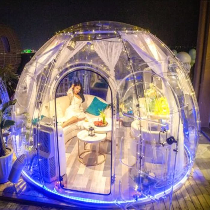 Outdoor Sunbathing Transparent  Bubble Dome tent for Glamping