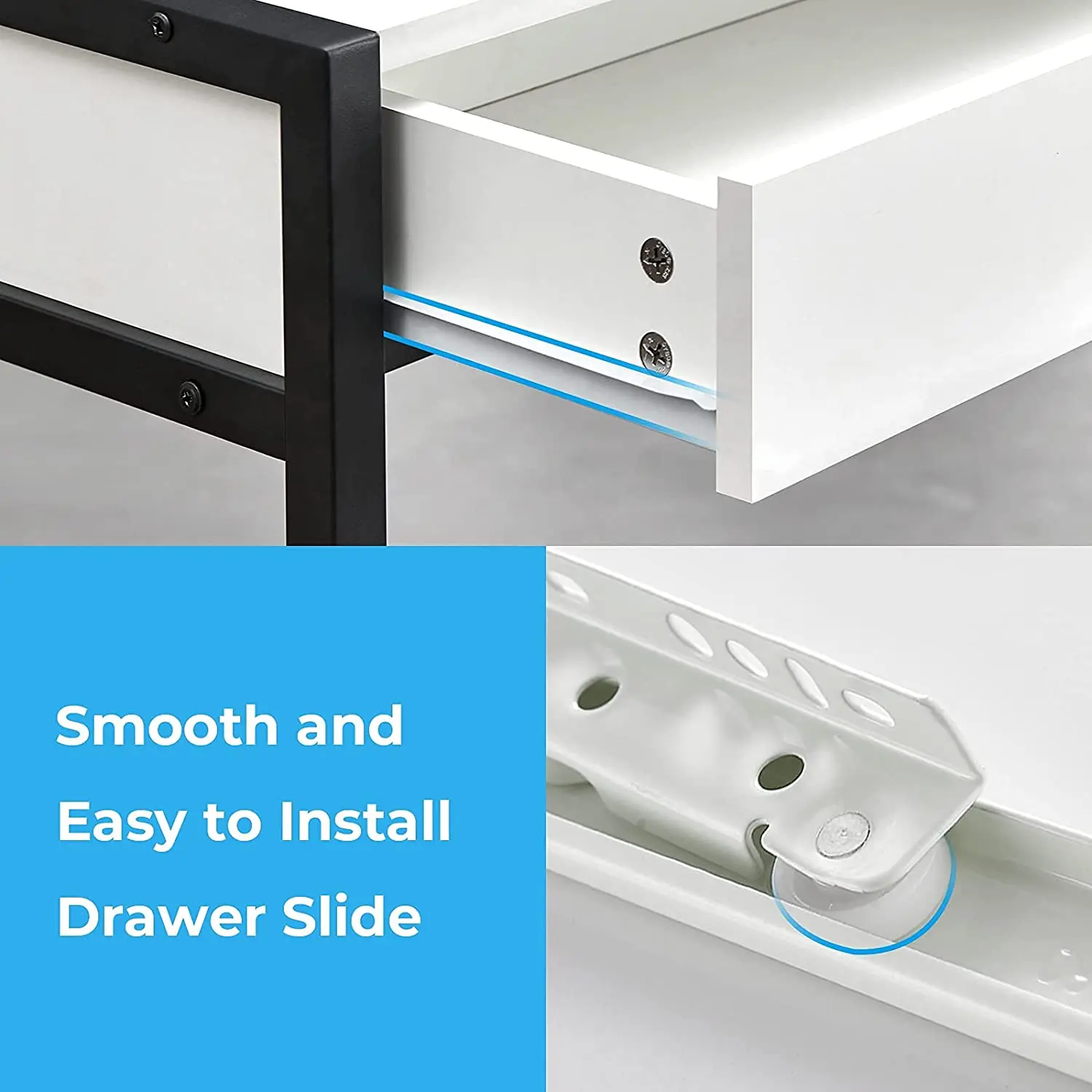 Modern Stylish Home Office Desk Make-Up Vanity Table with 2 Storage Drawers