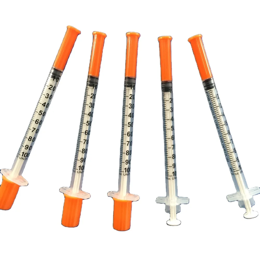 Wholesale sterile colored syringe with needle for single use