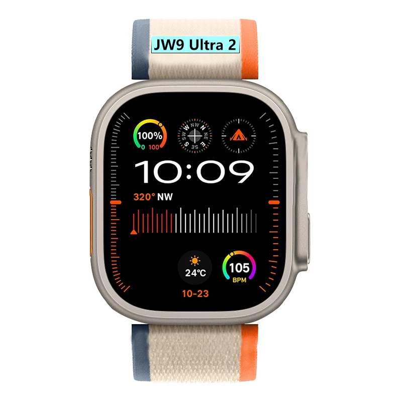 49Mm reloj JW9 Ultra 2 Smart Watch AMOLED Smartwatch BT Call Heart Rate Ultra 2 Watch PK HK9 Hello 3+ Serie 9 Mens Style Watches