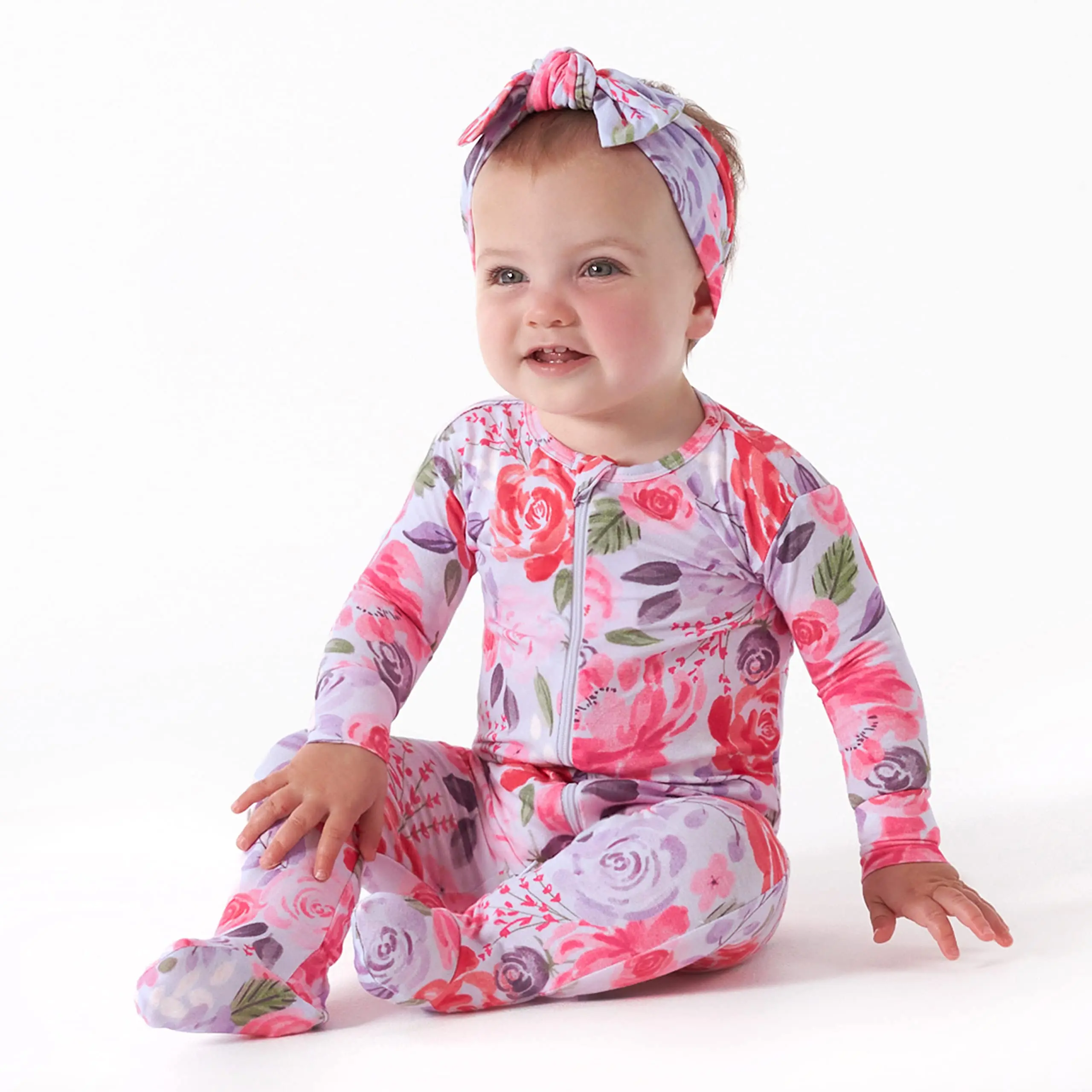 Custom Print Bamboo Baby Clothes Bamboo Viscose Footie Two Way Double Zipper Baby Romper Little Kids Sleeper Bamboo Baby Pajamas