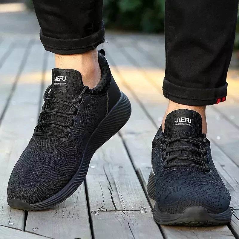 GOTAN 2022 Mesh Breathable Sport Shoes Men Steel Toe EN12568 Standard Work Boots Safety Shoes