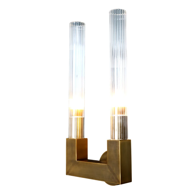 Postmodern Vintage LED Wall Light Modern White Antique Brass Glass Wall Lamps Kitchen Restaurant Bedroom Indoor Light Decor