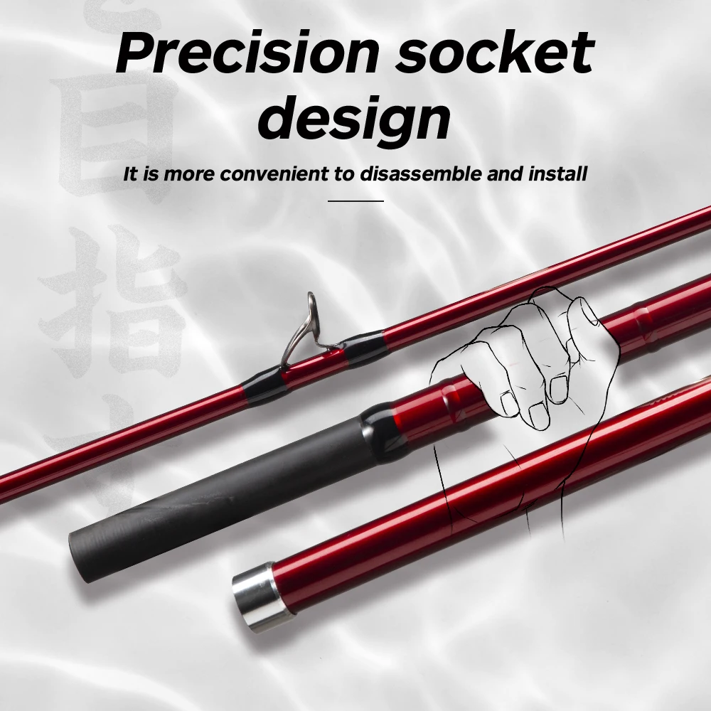 Hunthouse Heavy Duty 4.25M Carbon Fiber Casting Surf Fishing Rod Spinning Rod for Tuna Fishing with Fuji Accessories