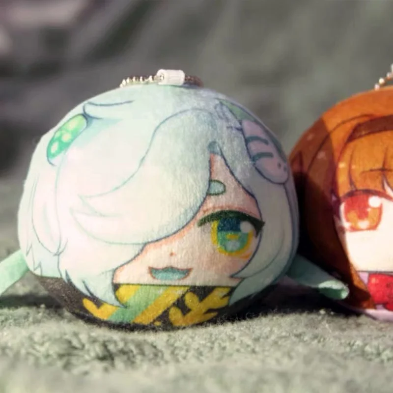 Juno Creative custom round plush manjuu microbead filling/coton filling  anime plush keychain