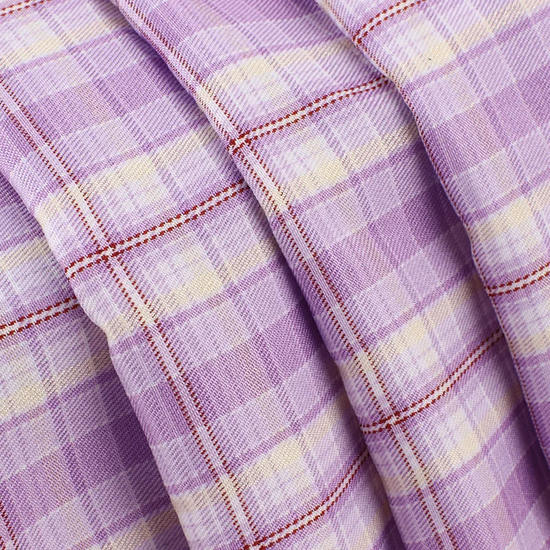 SPOT TR yarn-dyed Plaid 179G Spring and summer fashion suit dress JK uniform shirt shoes and hats polyester fabric