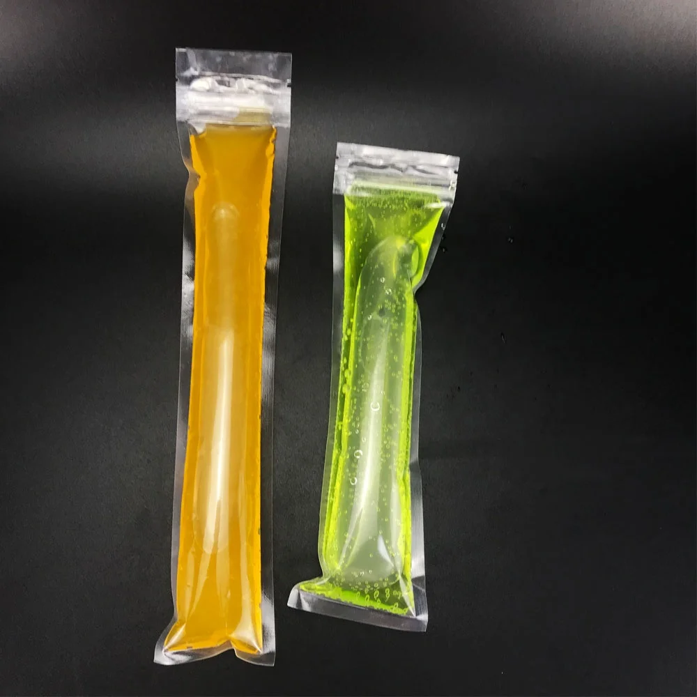 120ml food grade plastic clear empty zipper freeze ice cream juice popsicle packaging