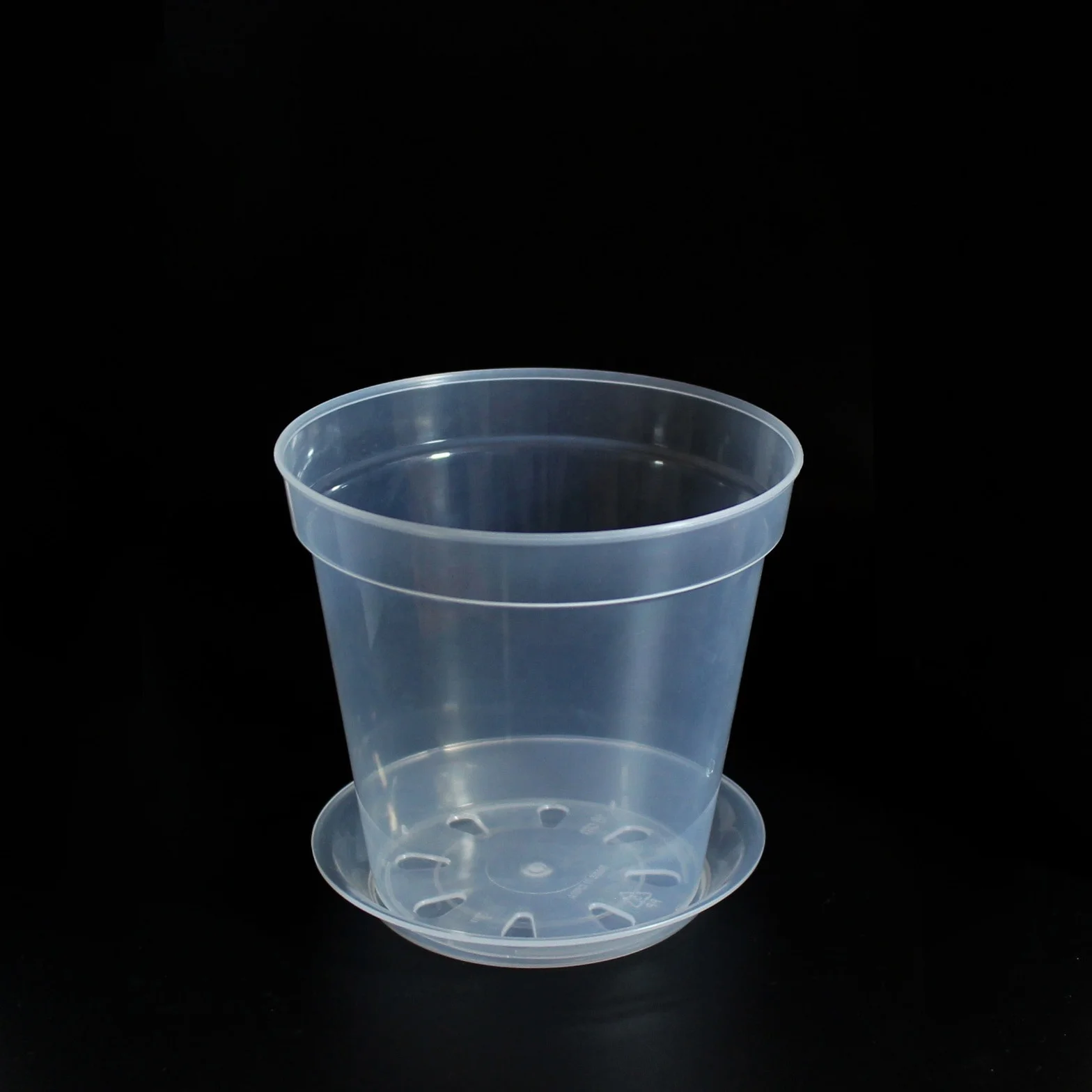 Factory Direct Garden 2.5 3 4 5 6 7 8 9 Inch Plastic High Transparent Round Orchids Plant Planter Pot