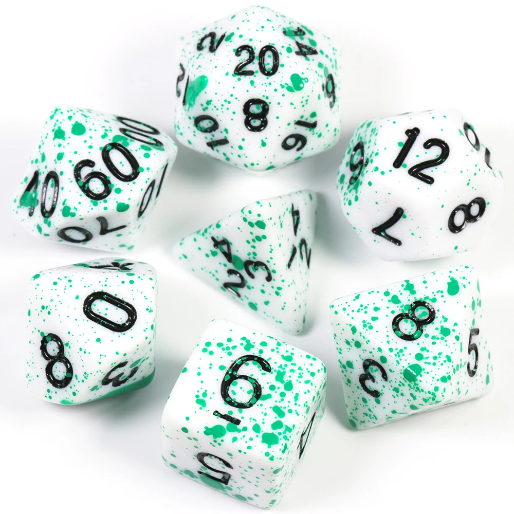 Многосторонние игры Polyhedral Dice TRPG DND 7 шт./компл. D4 D6 D8 D10 D12 D20 для настольных игр