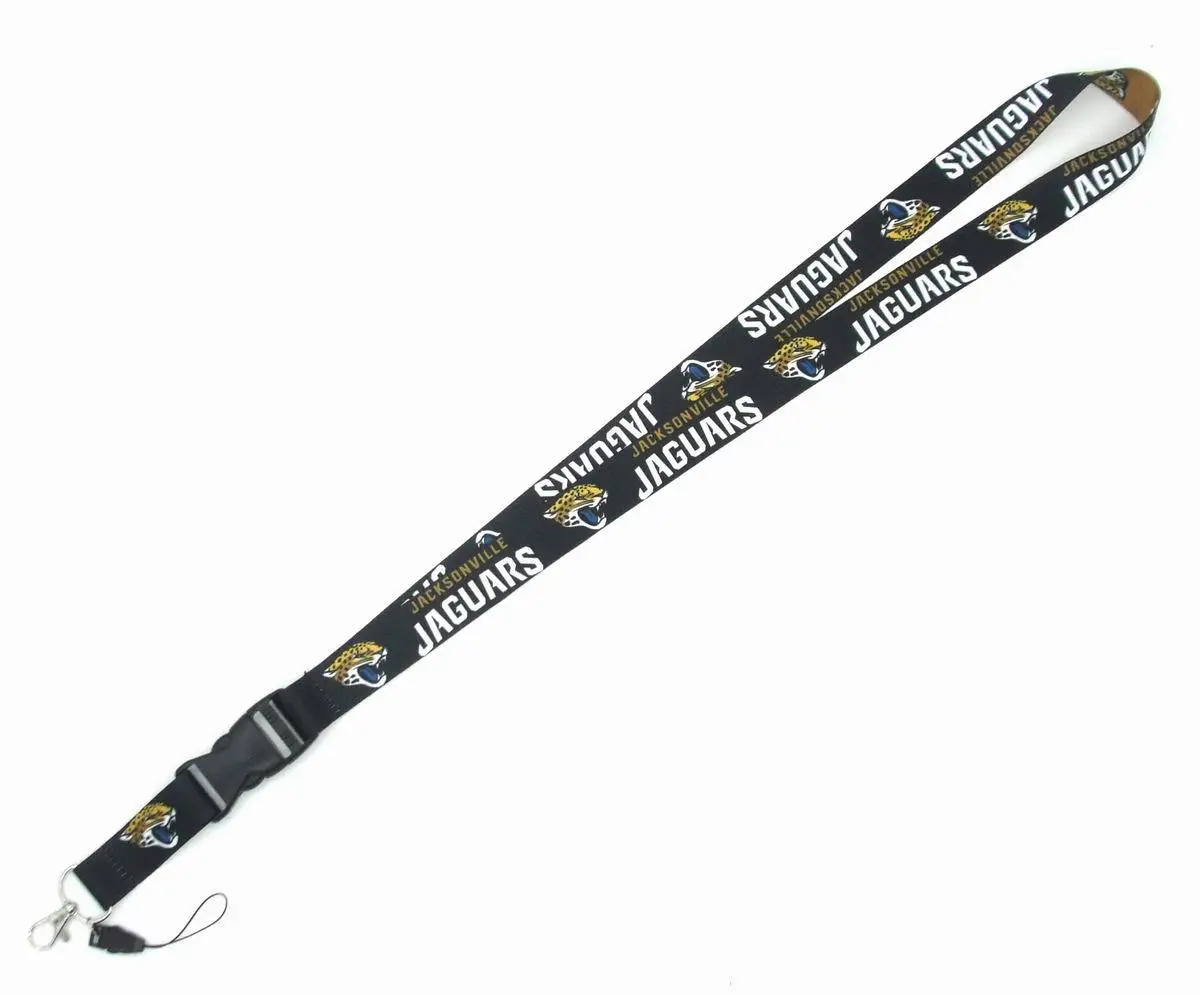 High Quality Rugby NFL Football Team Neck Custom Polyester Pink Style Lanyards ID Card Keychain