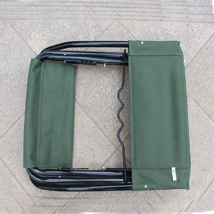 Outdoor Folding Fishing Chairs with Rod Holder Camping Chair for Ice Fishing, Camp, Lawn, Patio, Garden