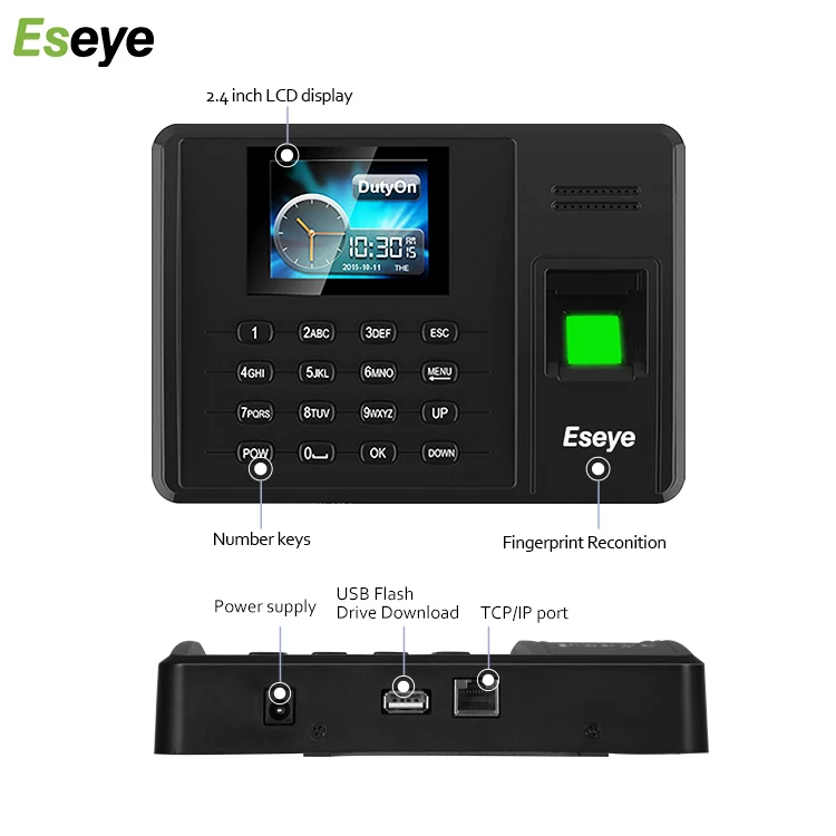 Eseye Cheap Factory Price Biometric Fingerprint Terminal Machine Time Attendance