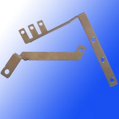 
Sheet metal fabrication stamping stainless steel circuit system copper strip conductive clip with keyholes 