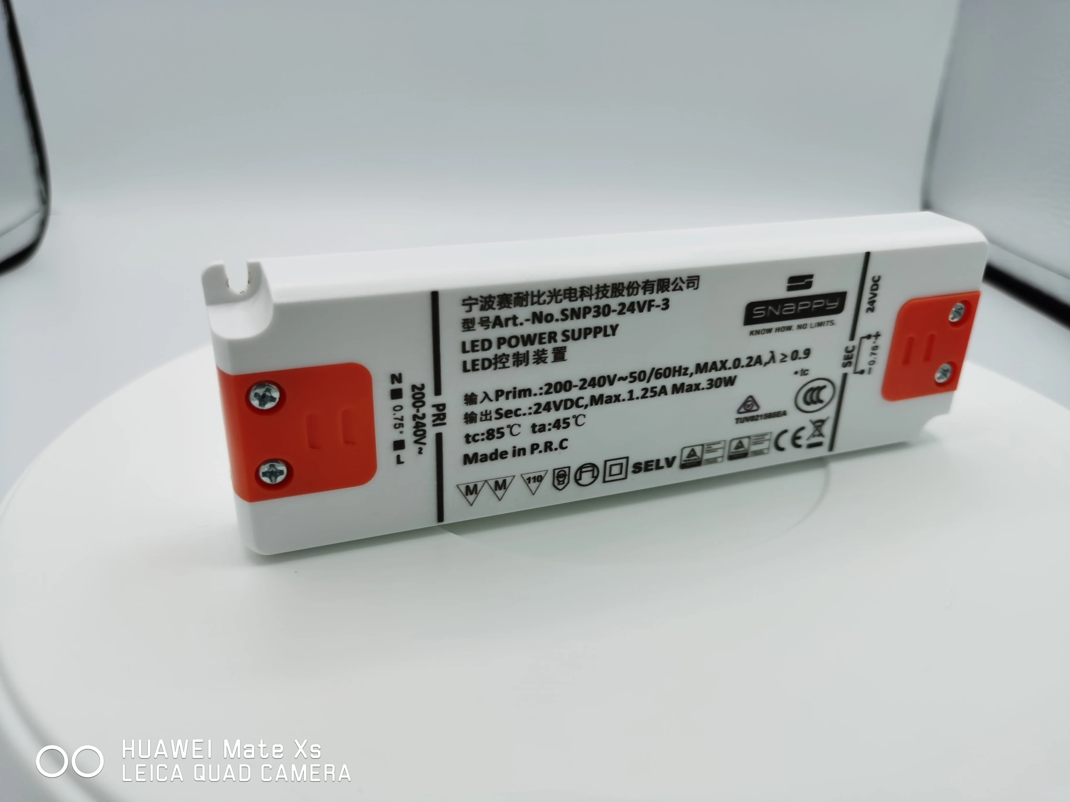 SNP30-12VF-3 30W 12/24Vdc IP20 slim constant voltage SNAPPY LED Driver(Power supply)for furniture/cabinet lighting