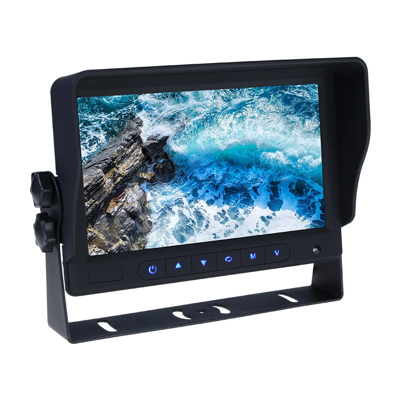 7 Inch Digital Panel Rear View Monitor Touch Bottom With Dim Light For Bus Trucks Display
