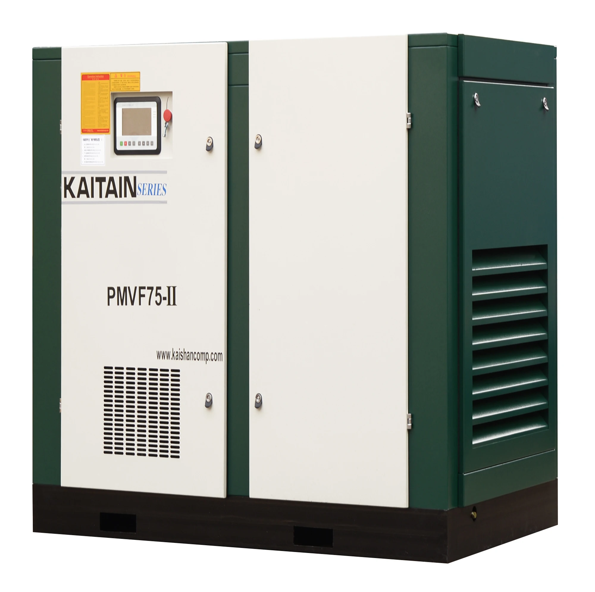 Kaishan permanent-magnetism frequency-conversion AC Power 75kW Stationary PMVF screw air compressor with Air-cooled
