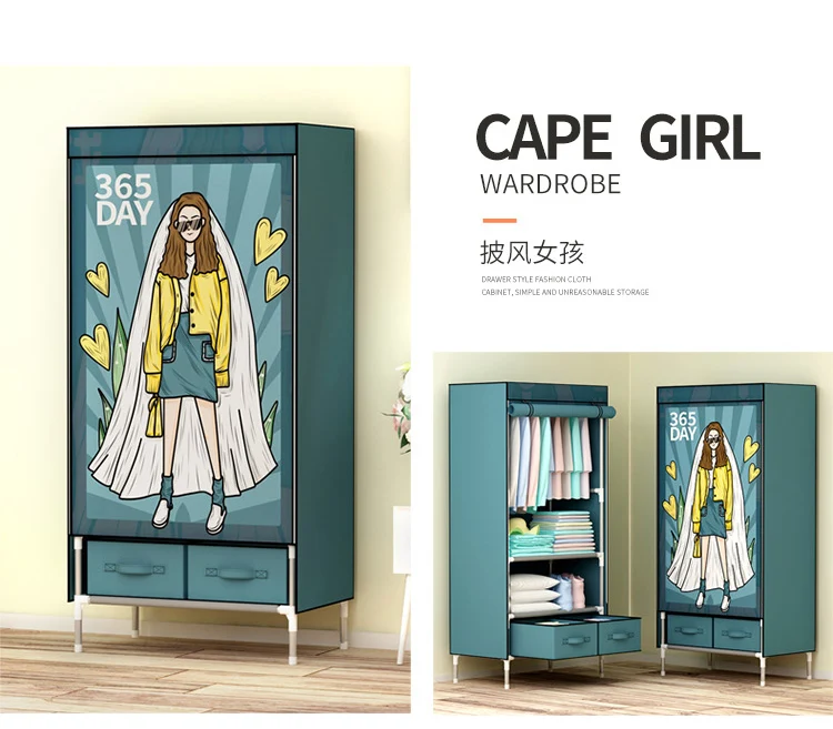 Foldable Bedroom Wardrobe Pictures Folding Cabinet Fabric Cloth Storage Wardrobe Designs