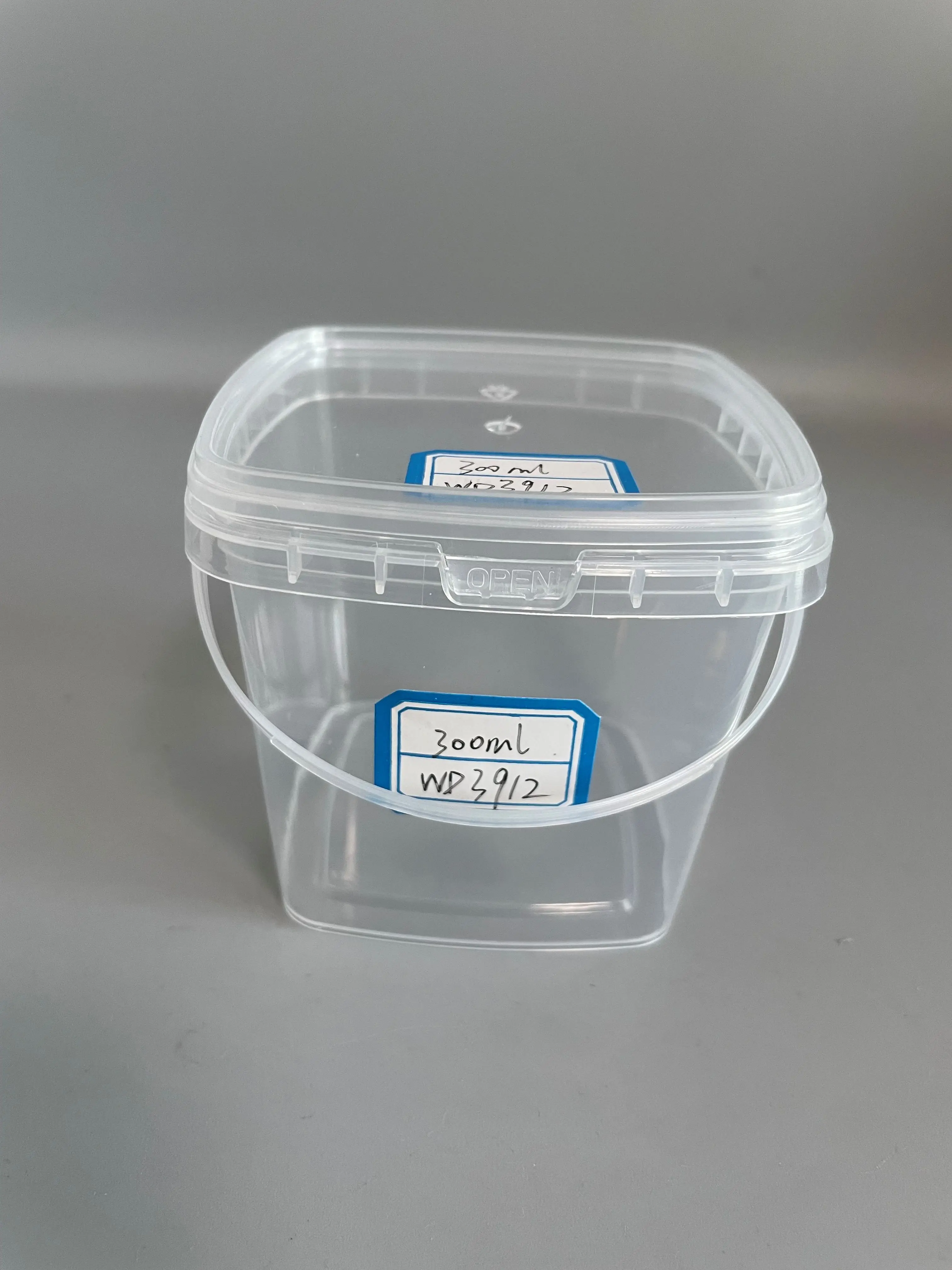 High Quality Price 300ML PP Material Drop Resistant Transparent Square Barrel