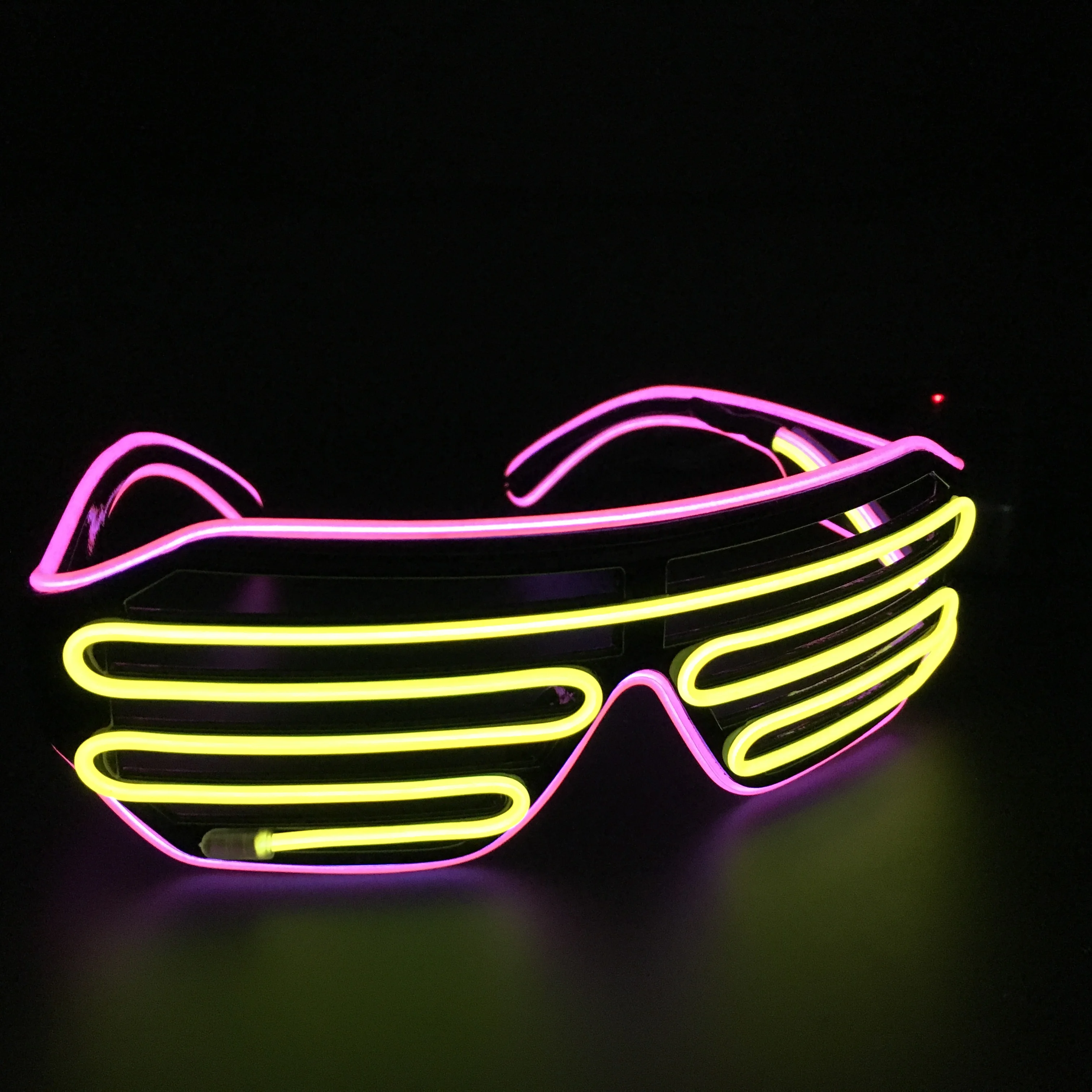 Bar Party DJ EL Wire Glasses Eyewear Shade Luminous LED Neon  Flashing Blink Sunglasses