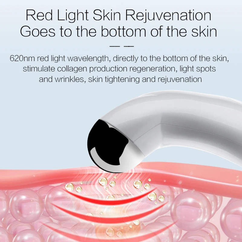 Beauty Equipment Face Lift Up Skin Tighten Firming Red Light Ion Microcurrent Mini Facial Skin Toning Home Use beauty Device